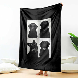 Funny Black Lab Throw Blanket Photobooth Selfie Dog Mom Gift TS12 Print Your Wear