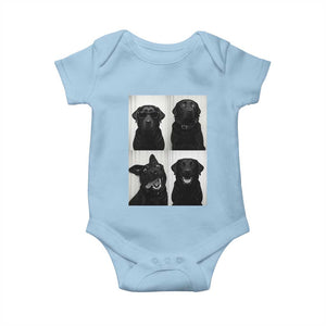Funny Black Lab Baby Onesie Photobooth Selfie Dog Mom Gift TS12 Light Blue Print Your Wear