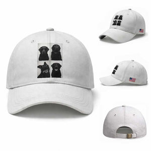 Funny Black Lab Baseball Cap Photobooth Selfie Dog Mom Gift TS12 Baseball Cap Universal Fit White Print Your Wear