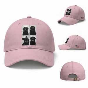 Funny Black Lab Baseball Cap Photobooth Selfie Dog Mom Gift TS12 Baseball Cap Universal Fit Light Pink Print Your Wear