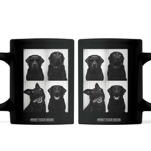 Funny Black Lab Coffee Mug Photobooth Selfie Dog Mom Gift TS12 Black Print Your Wear