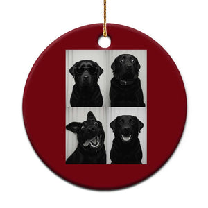 Funny Black Lab Ceramic Ornament Photobooth Selfie Dog Mom Gift TS12 1pc Red Print Your Wear