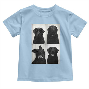 Funny Black Lab Toddler T Shirt Photobooth Selfie Dog Mom Gift TS12 Light Blue Print Your Wear