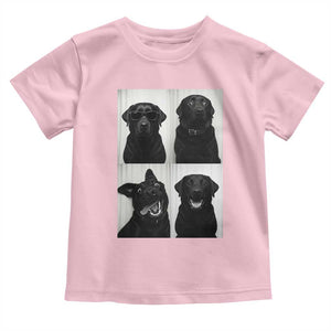 Funny Black Lab Toddler T Shirt Photobooth Selfie Dog Mom Gift TS12 Light Pink Print Your Wear