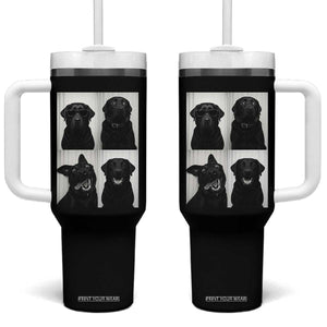 Funny Black Lab Tumbler With Handle Photobooth Selfie Dog Mom Gift TS12 One Size: 40 oz Black Print Your Wear