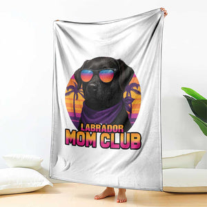 Funny Black Labrador Throw Blanket Dog Mom Retro Sunset Gift TS12 Print Your Wear