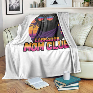 Funny Black Labrador Throw Blanket Dog Mom Retro Sunset Gift TS12 Print Your Wear