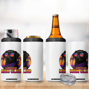 Funny Black Labrador 4 in 1 Can Cooler Tumbler Dog Mom Retro Sunset Gift TS12 Print Your Wear