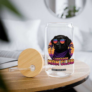Funny Black Labrador Glass Can Dog Mom Retro Sunset Gift TS12 Print Your Wear