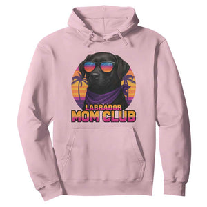 Funny Black Labrador Hoodie Dog Mom Retro Sunset Gift TS12 Light Pink Print Your Wear