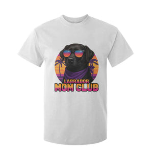 Funny Black Labrador T Shirt For Kid Dog Mom Retro Sunset Gift TS12 White Print Your Wear