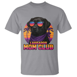 Funny Black Labrador T Shirt Dog Mom Retro Sunset Gift TS12 Sport Gray Print Your Wear