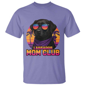 Funny Black Labrador T Shirt Dog Mom Retro Sunset Gift TS12 Violet Print Your Wear
