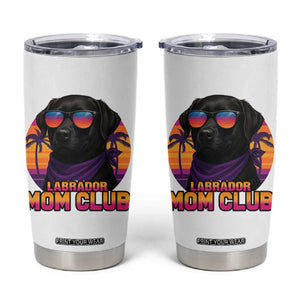 Funny Black Labrador Tumbler Cup Dog Mom Retro Sunset Gift TS12 White Print Your Wear