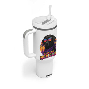 Funny Black Labrador Tumbler With Handle Dog Mom Retro Sunset Gift TS12 Print Your Wear