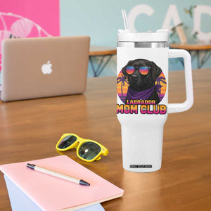 Funny Black Labrador Tumbler With Handle Dog Mom Retro Sunset Gift TS12 Print Your Wear