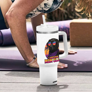 Funny Black Labrador Tumbler With Handle Dog Mom Retro Sunset Gift TS12 Print Your Wear