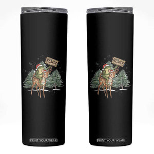 Resist Portland Frog Protest Christmas Skinny Tumbler Funny Holiday Meme Gift Idea TS12 Black Print Your Wear