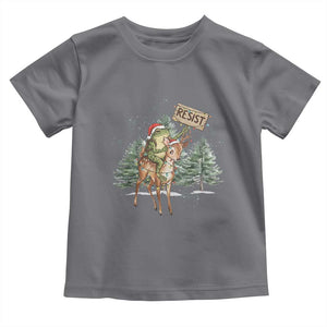 Resist Portland Frog Protest Christmas Toddler T Shirt Funny Holiday Meme Gift Idea TS12 Charcoal Print Your Wear