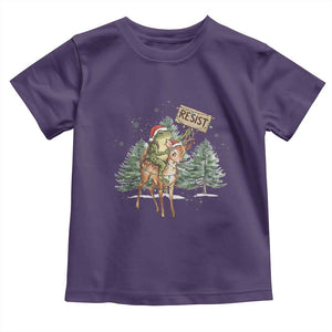 Resist Portland Frog Protest Christmas Toddler T Shirt Funny Holiday Meme Gift Idea TS12 Purple Print Your Wear