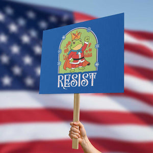 Resist Portland Frog Protest Protest Sign Funny No Kings Christmas Gift TS12 Horizontal 18" × 24" Blue Print Your Wear