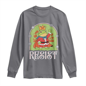 Resist Portland Frog Protest Long Sleeve Shirt Funny No Kings Christmas Gift TS12 Charcoal Print Your Wear