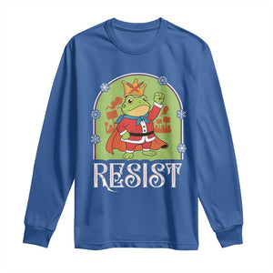Resist Portland Frog Protest Long Sleeve Shirt Funny No Kings Christmas Gift TS12 Royal Blue Print Your Wear