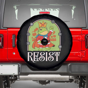 Resist Portland Frog Protest Spare Tire Cover Funny No Kings Christmas Gift TS12 Black Print Your Wear