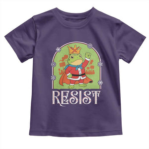 Resist Portland Frog Protest Toddler T Shirt Funny No Kings Christmas Gift TS12 Purple Print Your Wear