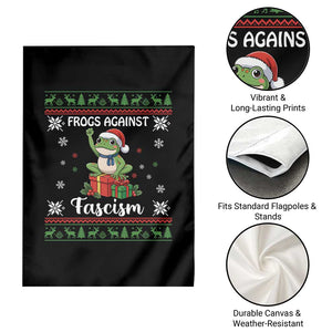 Frogs Against Fascism Ugly Sweater Garden Flag Funny Portland Christmas Frog Gift TS12 Print Your Wear