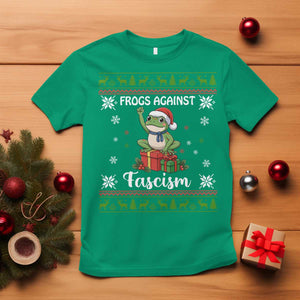 Frogs Against Fascism Ugly Sweater T Shirt Funny Portland Christmas Frog Gift TS12 Irish Green Print Your Wear