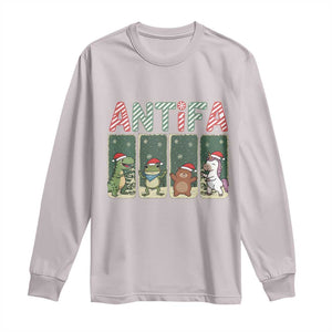 Funny Christmas Frogtifa Long Sleeve Shirt Portland Resist Frog Protest TS12 Ice Gray Print Your Wear