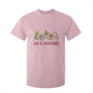 Joy Is Resistance T Shirt For Kid Funny Portland Frog Protest Christmas Gift TS12 Light Pink Print Your Wear