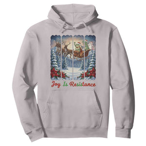Joy Is Resistance Portland Frog Protest Hoodie Funny Holiday Meme Gift Idea TS12 Ice Gray Print Your Wear