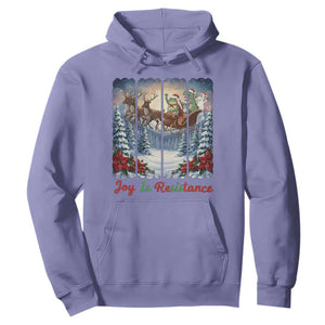 Joy Is Resistance Portland Frog Protest Hoodie Funny Holiday Meme Gift Idea TS12 Violet Print Your Wear