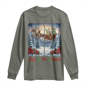 Joy Is Resistance Portland Frog Protest Long Sleeve Shirt Funny Holiday Meme Gift Idea TS12 Military Green Print Your Wear