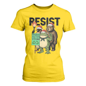 Funny Christmas Frogs Together Strong T Shirt For Women Portland Resist Meme Gift TS12 Daisy Print Your Wear