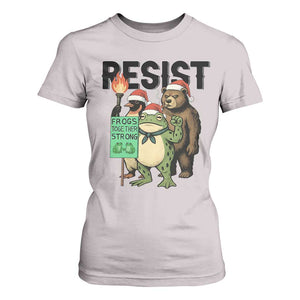 Funny Christmas Frogs Together Strong T Shirt For Women Portland Resist Meme Gift TS12 Ice Gray Print Your Wear