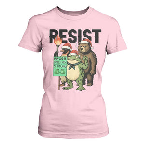 Funny Christmas Frogs Together Strong T Shirt For Women Portland Resist Meme Gift TS12 Light Pink Print Your Wear