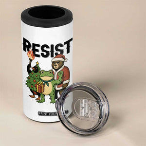 Portland Frog Protest Frogs Together Strong 4 in 1 Can Cooler Tumbler Funny Holiday Gift TS12 Print Your Wear