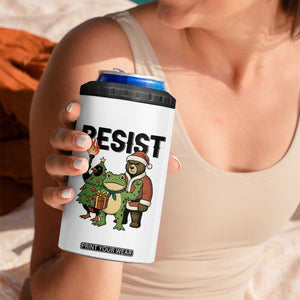 Portland Frog Protest Frogs Together Strong 4 in 1 Can Cooler Tumbler Funny Holiday Gift TS12 Print Your Wear