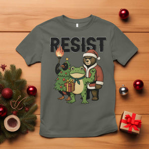 Portland Frog Protest Frogs Together Strong T Shirt Funny Holiday Gift TS12 Military Green Print Your Wear