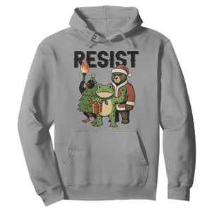 Portland Frog Protest Frogs Together Strong Hoodie Funny Holiday Gift TS12 Sport Gray Print Your Wear