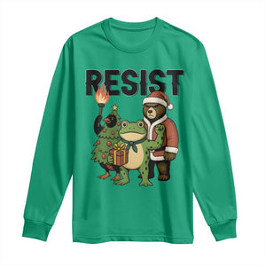 Portland Frog Protest Frogs Together Strong Long Sleeve Shirt Funny Holiday Gift TS12 Irish Green Print Your Wear