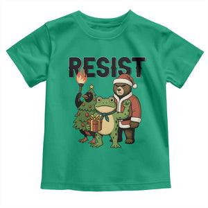 Portland Frog Protest Frogs Together Strong Toddler T Shirt Funny Holiday Gift TS12 Irish Green Print Your Wear