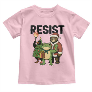 Portland Frog Protest Frogs Together Strong Toddler T Shirt Funny Holiday Gift TS12 Light Pink Print Your Wear