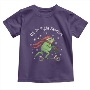 Portland Frog Protest Off To Fight Fascism Toddler T Shirt Funny Christmas Gift TS12 Purple Print Your Wear