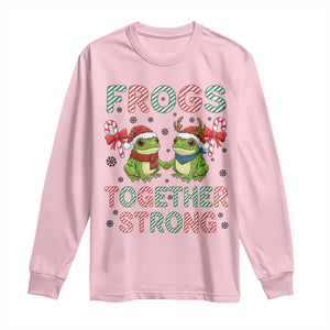 Frogs Together Strong Long Sleeve Shirt Funny Portland Christmas Resist Gift TS12 Light Pink Print Your Wear