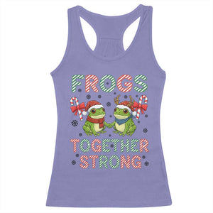 Frogs Together Strong Racerback Tank Top Funny Portland Christmas Resist Gift TS12 Violet Print Your Wear