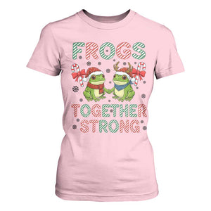 Frogs Together Strong T Shirt For Women Funny Portland Christmas Resist Gift TS12 Light Pink Print Your Wear